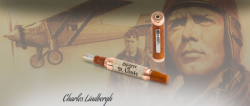 luxusn plnic pero rov zlato, devo Charles Lindbergh - pohled 1 - www.glancshop.cz