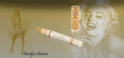 luxusn zlat plnic pero s diamanty Marilyn Monroe