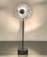 designov stoln lampa SATELLITE stbrn