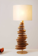 designov kovov stoln lampa RUOTATORRE