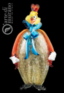 umleck figurka klauna z Murano skla vka 29cm 2