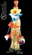 umleck figurka klauna z Murano skla vka 32cm 3