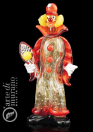 umleck figurka klauna z Murano skla vka 26cm 4