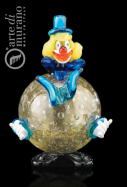 umleck figurka klauna z Murano skla vka 20cm 5