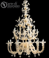 luxusn lustr z Murano skla prmr 145cm, vka 210cm zlat 2 - www.glancshop.cz