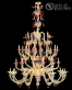 luxusn lustr z Murano skla prmr 175cm, vka 230cm ktl, zlato 3 - pohled 1 - www.glancshop.cz