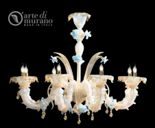 luxusn lustr z Murano skla prmr 105cm, vka 90cm 11