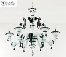 luxusn lustr z Murano skla prmr 95cm, vka 85cm 12