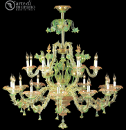 luxusn lustr z Murano skla prmr 130cm, vka 130cm multicolor 14 - www.glancshop.cz