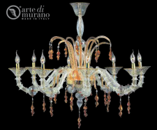 luxusn lustr z Murano skla prmr 100cm, vka 90cm 19
