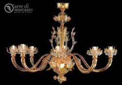 luxusn lustr z Murano skla prmr 100cm, vka 75cm 22