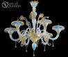 luxusn lustr z Murano skla prmr 85cm, vka 85cm modr, zlat 23 - www.glancshop.cz