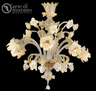 luxusn lustr z Murano skla prmr 90cm, vka 85cm zlat 29