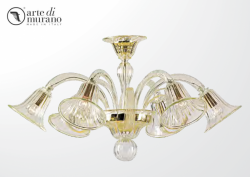 luxusn lustr z Murano skla prmr 90cm, vka 50cm 33