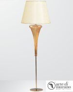 luxusn stojac lampa z Murano skla vka 190cm, jantarov 1 - www.glancshop.cz