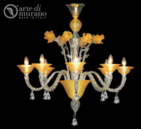 luxusn lustr z Murano skla prmr 90cm, vka 95cm 37