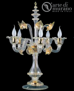 luxusn stoln lampa z Murano skla prmr 50cm, vka 68cm 4