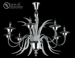 luxusn lustr z Murano skla prmr 110cm, vka 90cm 42