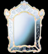luxusn umleck zrcadlo z Murano skla 70x90cm 4