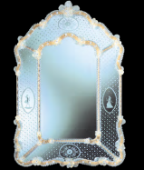 luxusn umleck zrcadlo z Murano skla 60x80cm 6