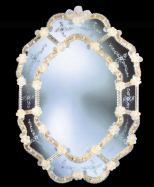 luxusn umleck zrcadlo z Murano skla 64x91cm 10