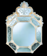 luxusn umleck zrcadlo z Murano skla 59x83cm 12