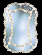 luxusn umleck zrcadlo z Murano skla 53x77cm 13