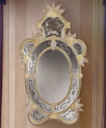 luxusn umleck zrcadlo z Murano skla 64x110cm 14