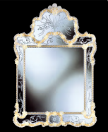 luxusn umleck zrcadlo z Murano skla 75x107cm 16