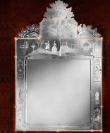 luxusn umleck zrcadlo z Murano skla 132x192cm 19