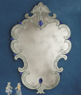 luxusn umleck zrcadlo z Murano skla 77x112cm 24