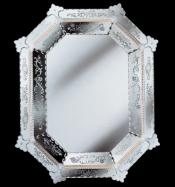 luxusn umleck zrcadlo z Murano skla 75x94cm 25