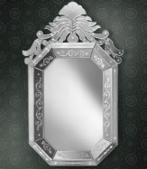 luxusn umleck zrcadlo z Murano skla 70x115cm 27