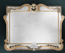 luxusn umleck zrcadlo z Murano skla 176x135cm 31