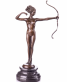 bronzov socha Art Deco ena s lukem - pohled 1 - www.glancshop.cz