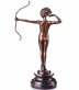 bronzov socha Art Deco ena s lukem - pohled 2 - www.glancshop.cz
