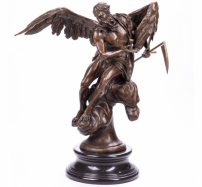bronzov� socha na mramorov�m podstavci Chronos 19 - pohled 1 - www.glancshop.cz