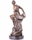 bronzov� socha na mramorov�m podstavci Koupaj�c� se �ena 20 - pohled 2 - www.glancshop.cz