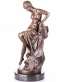 bronzov� socha na mramorov�m podstavci Koupaj�c� se �ena 20 - pohled 3 - www.glancshop.cz