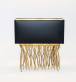 designov stoln lampa CAPRI long ernozlat - pohled 1 - www.glancshop.cz