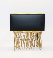 designov stoln lampa CAPRI long ernozlat