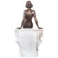 bronzov socha ena kombinace s blm mramorem 30 - pohled 3 - www.glancshop.cz
