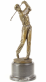 bronzov� socha na podstavci Hr�� golfu 2 - www.glancshop.cz