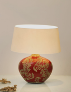 designov stoln lampa TOULOUSE oval erven
