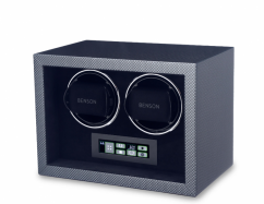 natahova pro dvoje hodinky Benson Compact Double carbon