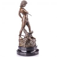 bronzov socha ena s leopardem 68