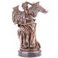 bronzov socha na mramorovm podstavci Andl s dttem 70 - pohled 2 - www.glancshop.cz