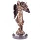 bronzov socha andl s lyrou na mramorovm podstavci 78 - pohled 1 - www.glancshop.cz