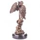 bronzov socha andl s lyrou na mramorovm podstavci 78 - pohled 2 - www.glancshop.cz