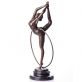 bronzov socha na mramorovm podstavci Gymnastka 87 - pohled 1 - www.glancshop.cz